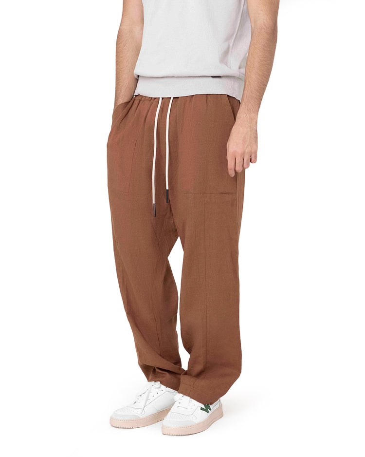Why not brand Pantalone Loose Fit in Lino Negozio