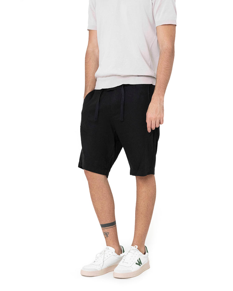 Why not brand Short in Lino con Laccio in Vita Qualità