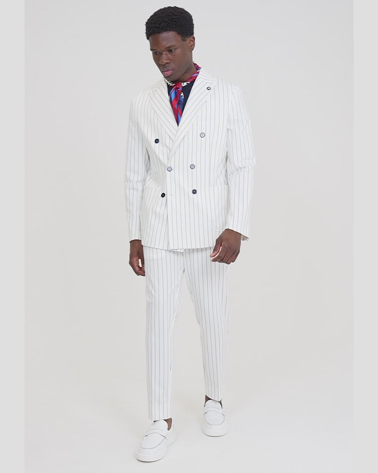 Why not brand Pantalone Gessato con Tasche a Filo Pezzi Unici