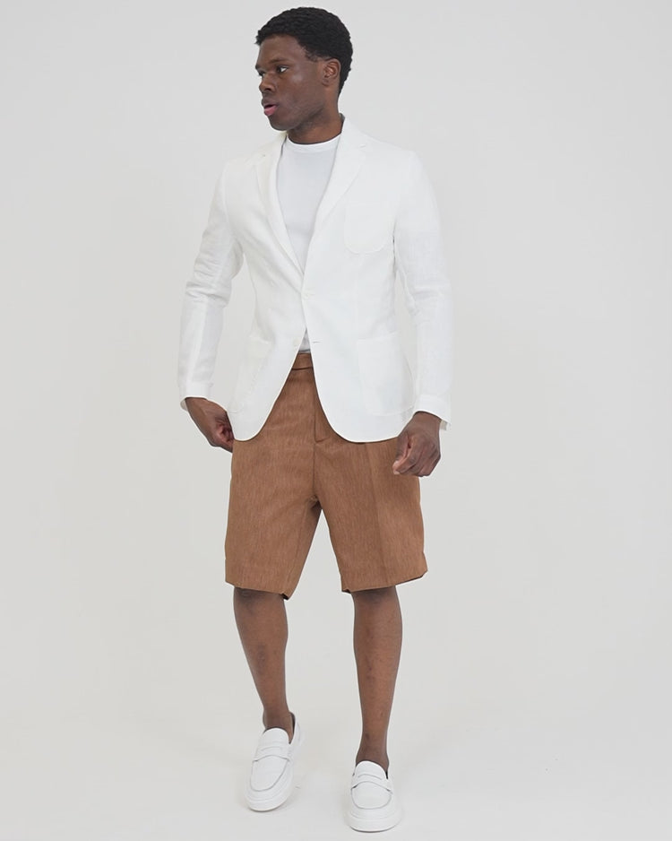 Why not brand Short Sartoriale con Pences Chiusura Laterale con Tasca a Filo Affare Del Giorno