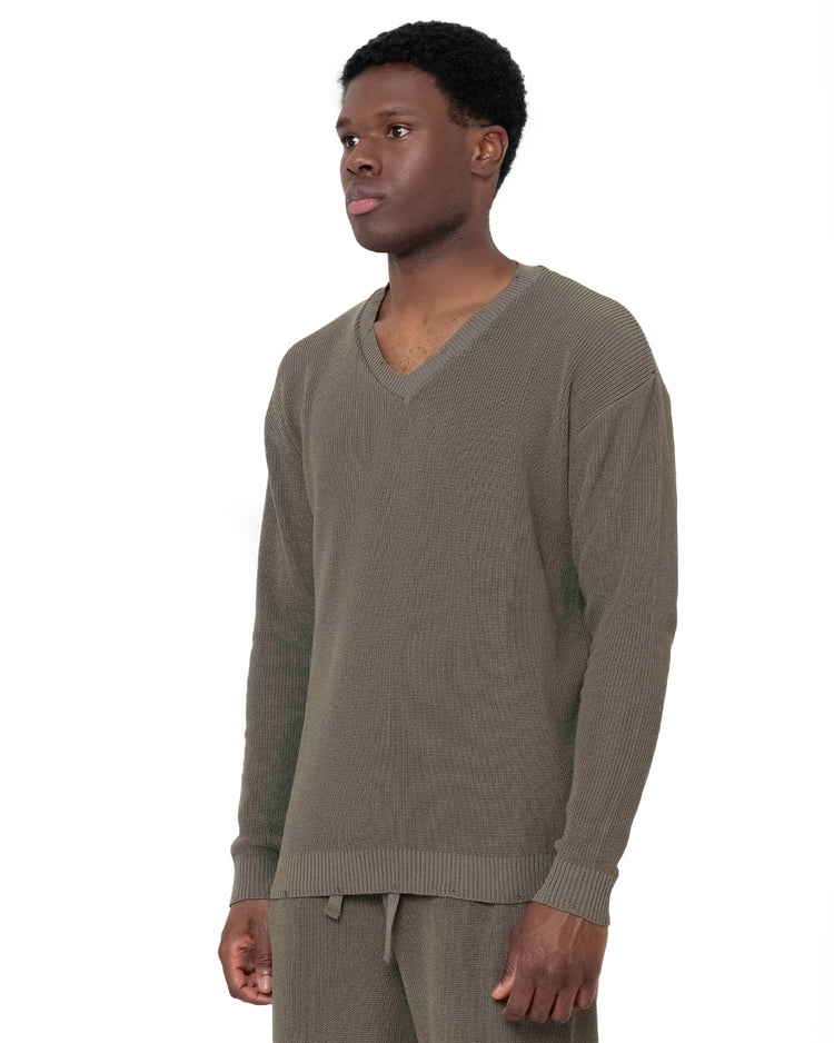 Why not brand Maglia a Maniche Lunghe e Scollo v a Costine Prezzo Ridotto