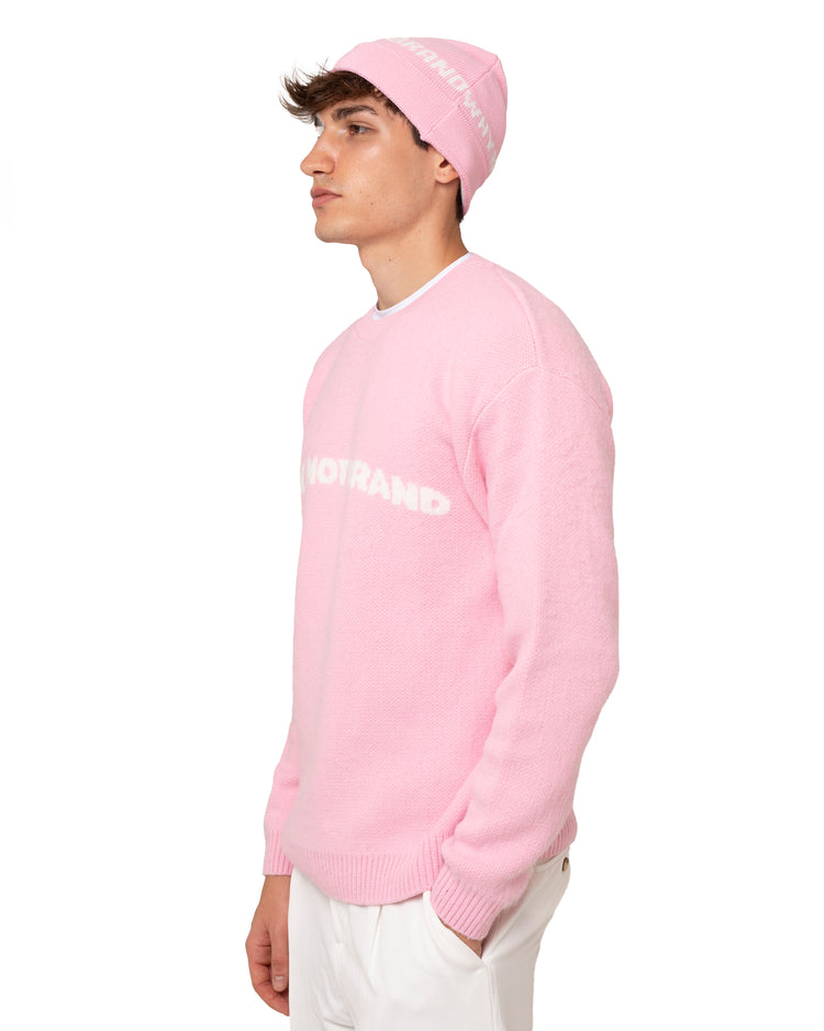 Why not brand Maglione girocollo in Mohair con logo In Saldo
