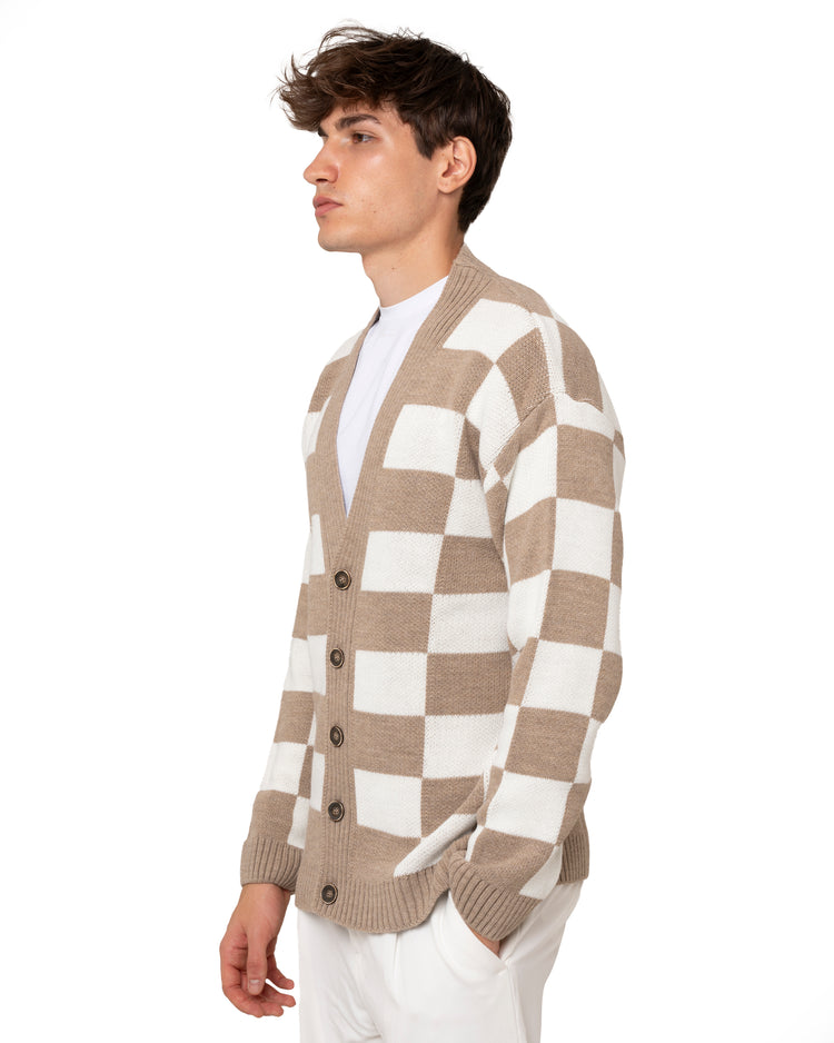 Why not brand Cardigan con fantasia quadri Nuova