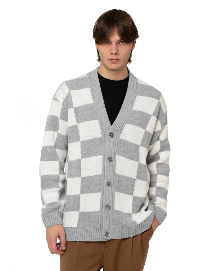 Why not brand Cardigan con fantasia quadri Nuova