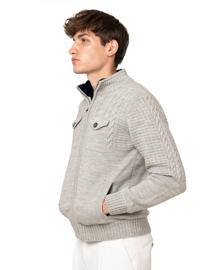 Why not brand Maglione con zip ed interni in pelliccia Soddisfazione Garantita