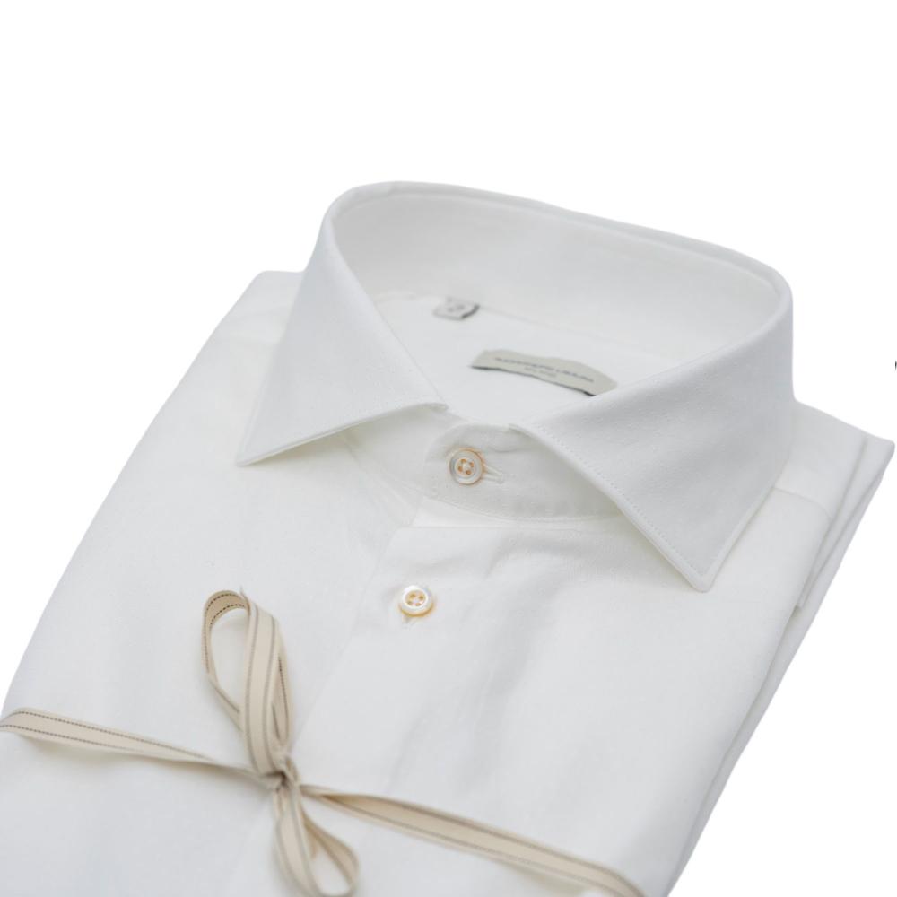 Alessandro Lamura Camicia Microfantasia Bianco I Più Venduti