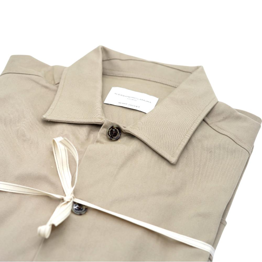 Alessandro Lamura Camicia Overshirt Beige Tinta Unita Qualità