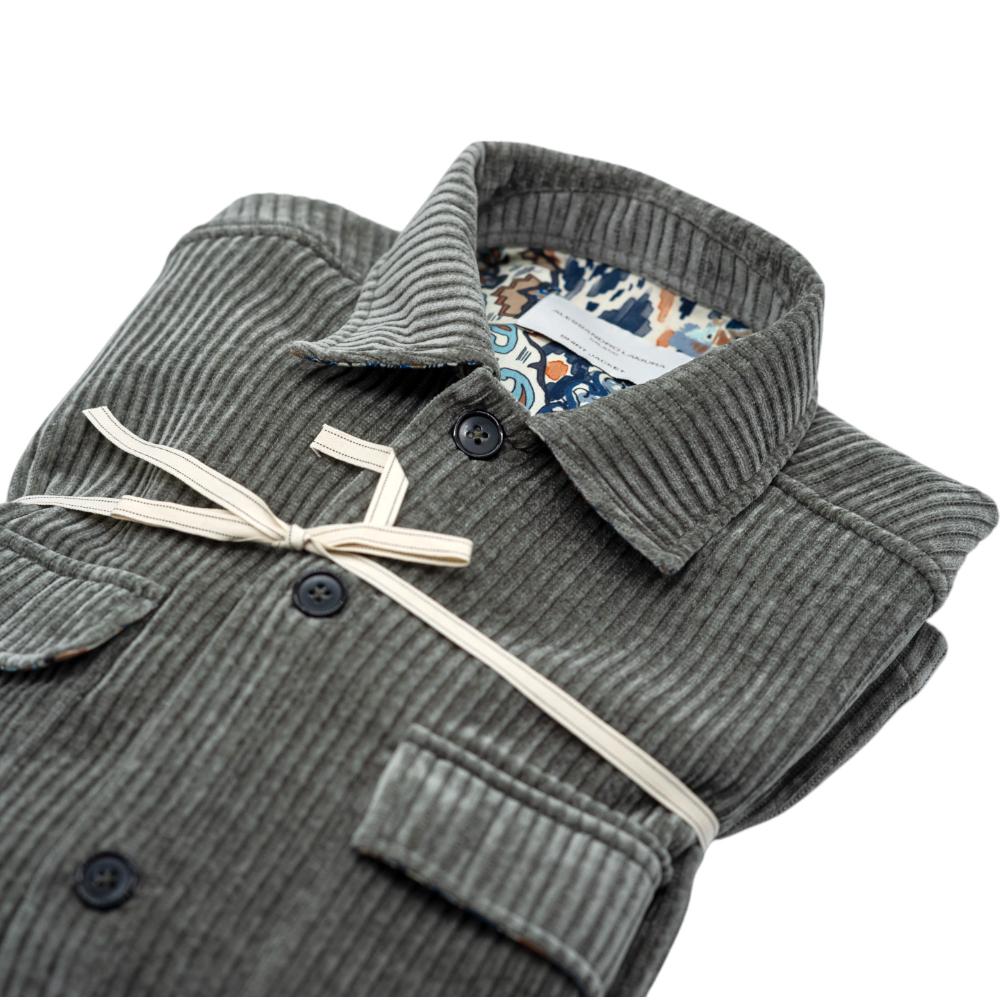 Alessandro Lamura Camicia Overshirt Grigia a Coste Spedizione Gratuita