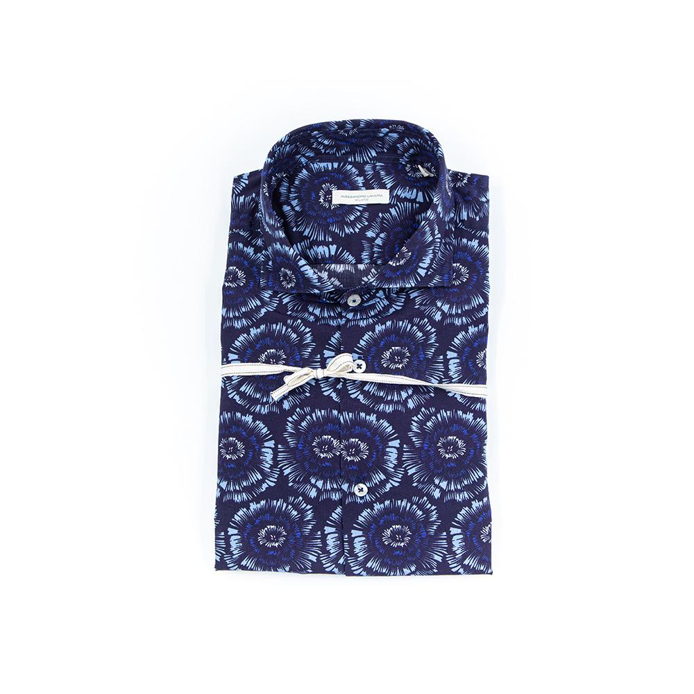 Alessandro Lamura Camicia Di Cotone Stampa Soffione – Collo francese Promozione Limitata