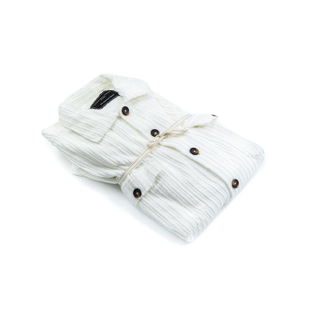 Alessandro Lamura Camicia Overshirt a righe di velluto – Collo Italiano Novità