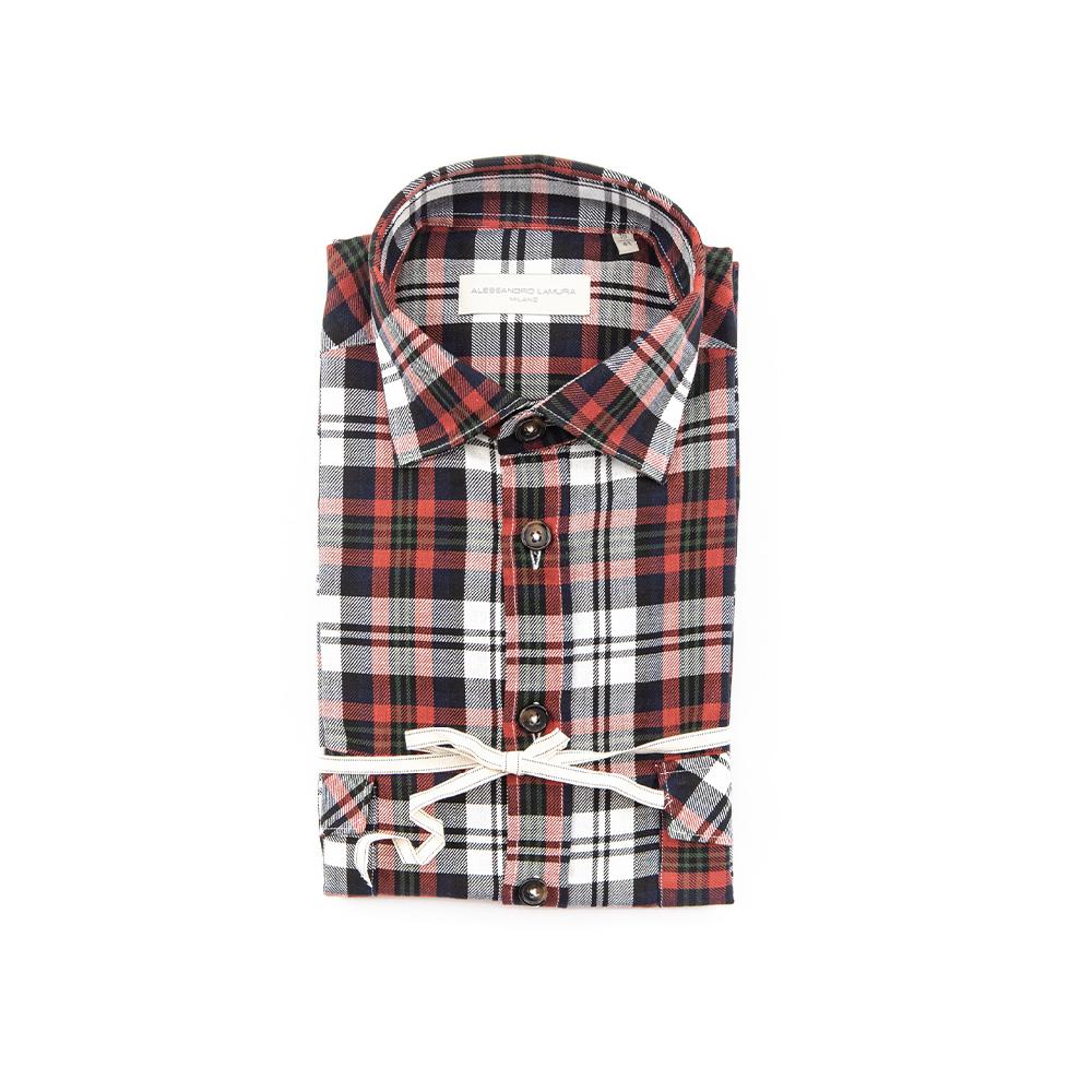 Alessandro Lamura Camicia Overshirt Quadri – Collo Italiano Negozio