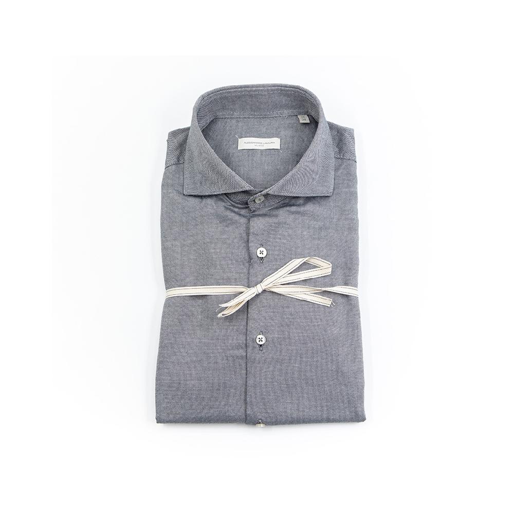 Alessandro Lamura Camicia In Velluto – 100%Cotone – Collo Francese 2025