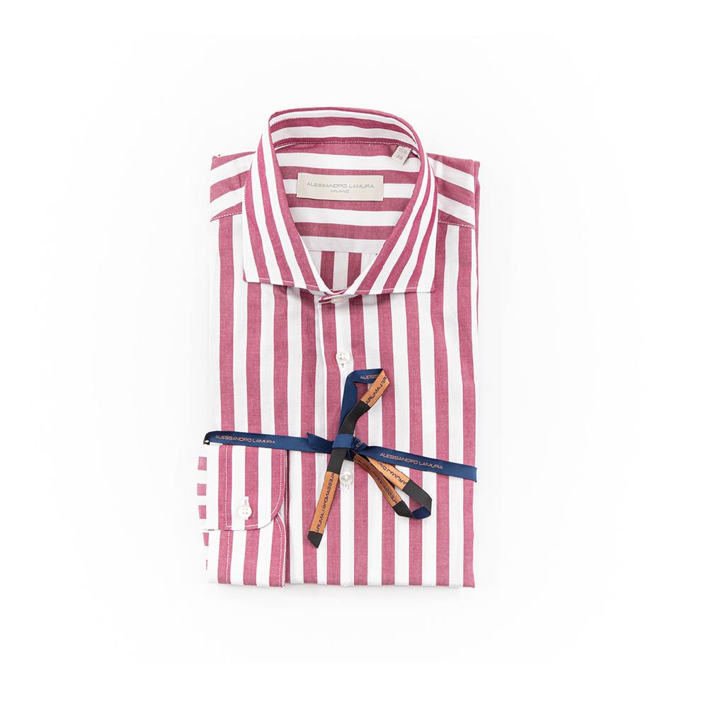 Alessandro Lamura Camicia Di Cotone Rigata – Collo francese Vendita