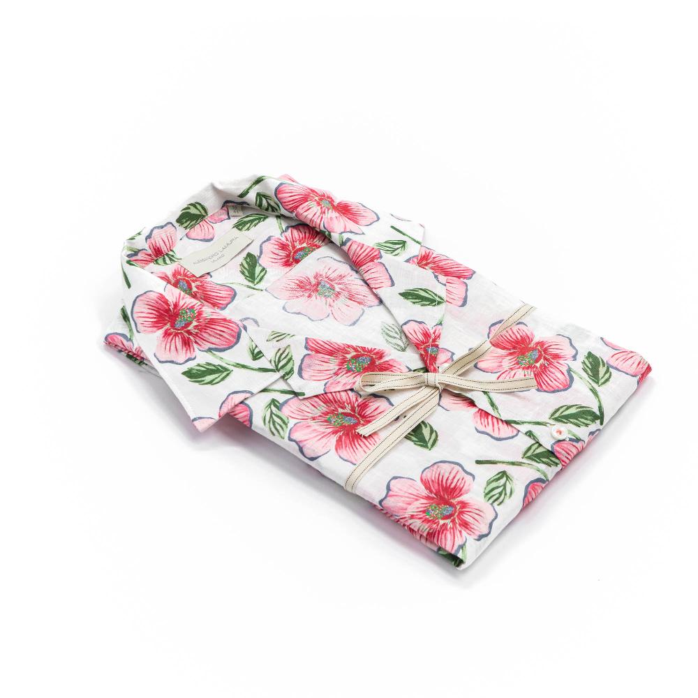 Alessandro Lamura Camicia Estiva Floreale Collo Hawaii In Vendita