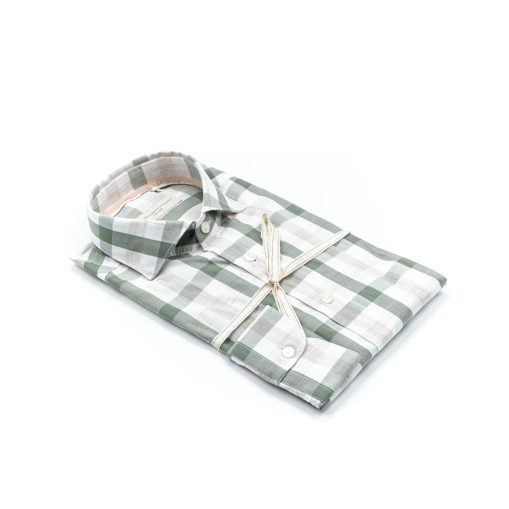 Alessandro Lamura Check- Camicia Quadri – 100%cotone – Collo Francese In Saldo
