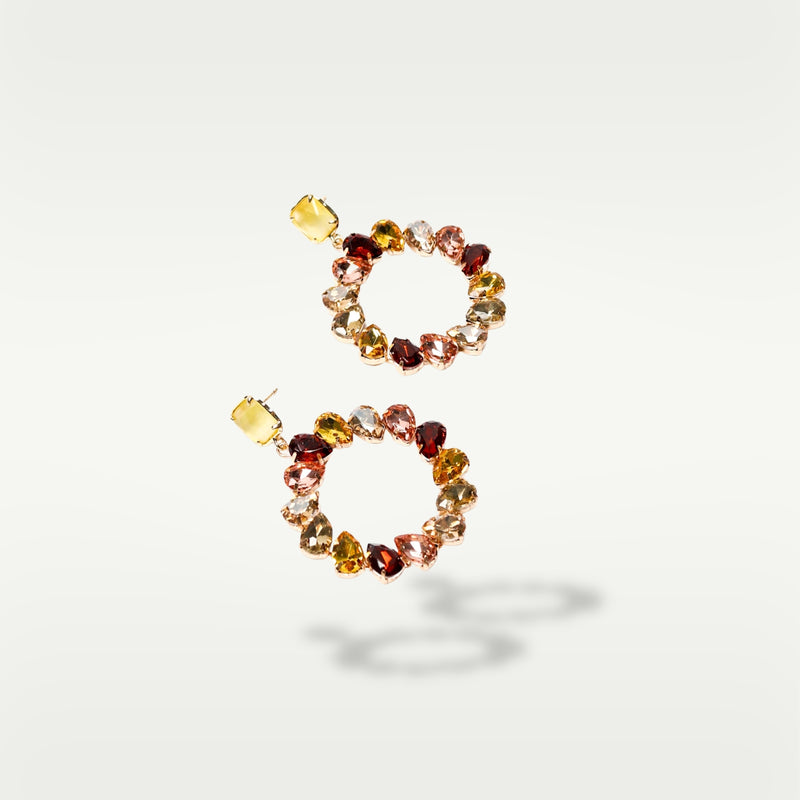 ALMALA ORECCHINO CIRCLE STRASS | NATURALE Prezzo Ridotto