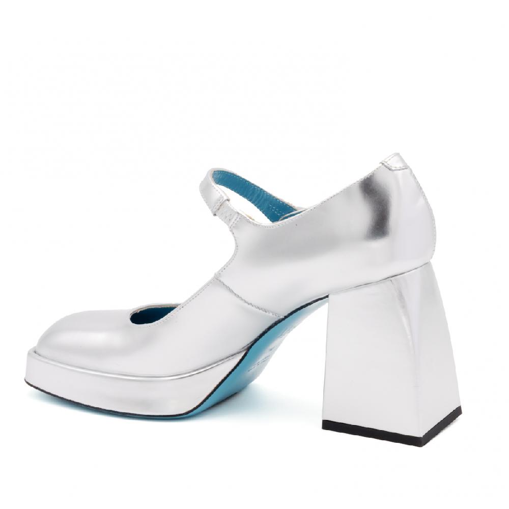 Amalfi by rangoni Scarpe mary jane plateau Piuma argento In Vendita