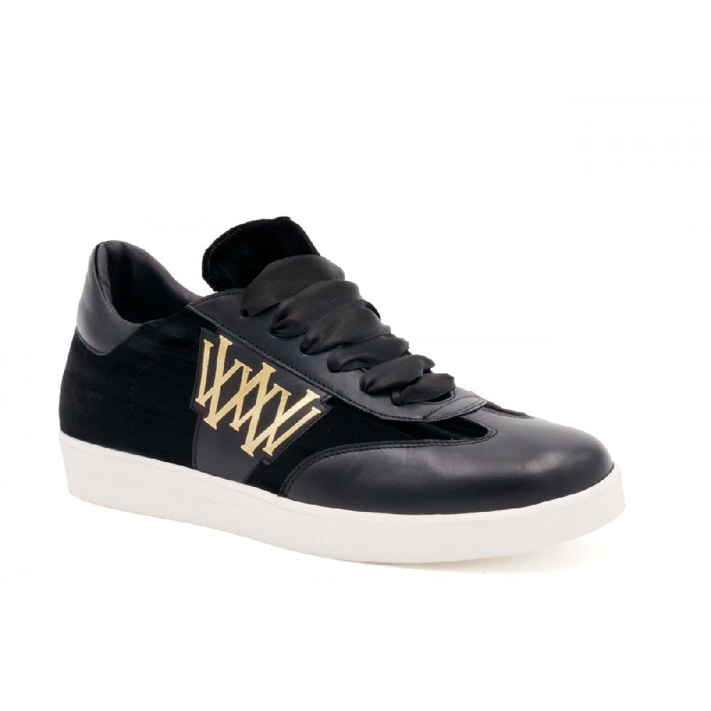 Amalfi by rangoni Sneakers Valetta velluto nero Vendita Calda