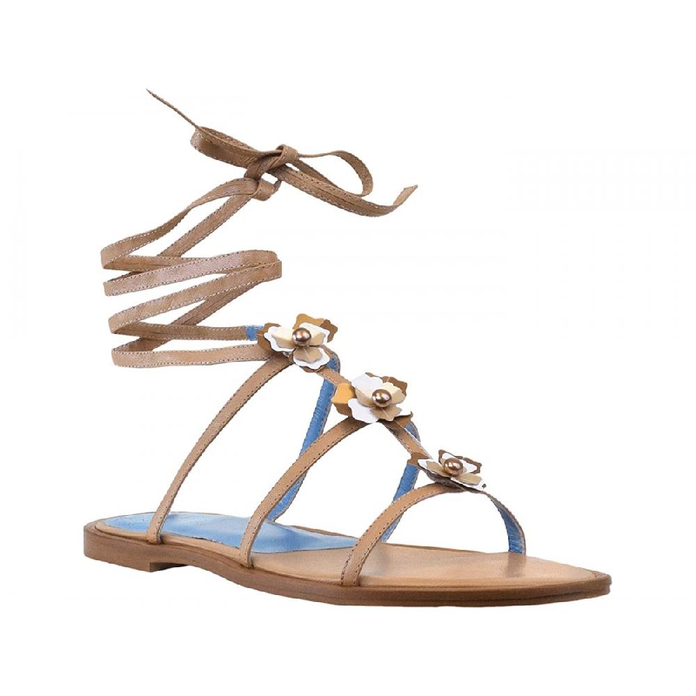 Amalfi by rangoni Sandalo allacciato Isal beige Consegna Veloce