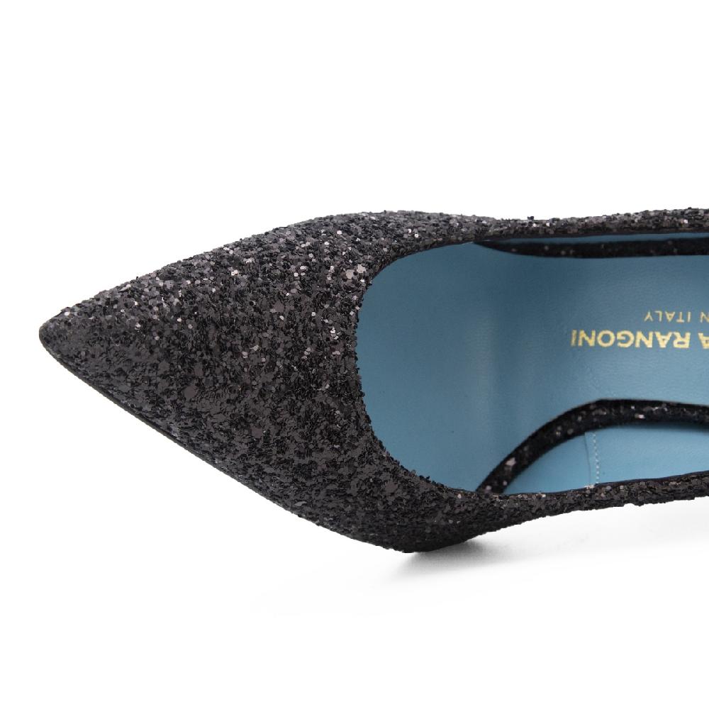 Amalfi by rangoni Décolleté Semplice in glitter nero Negozio