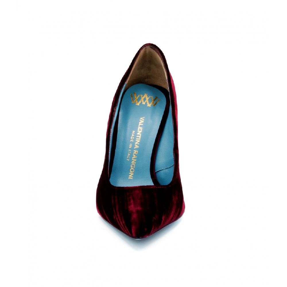 Amalfi by rangoni Décolleté Simply in velluto rosso Qualità Garantita