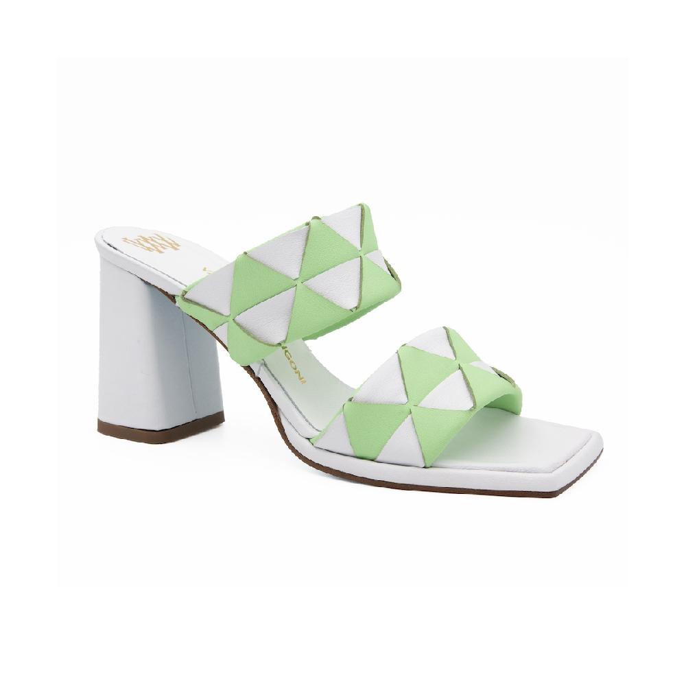 Amalfi by rangoni Sandali Luppolo verde e bianco In Vendita